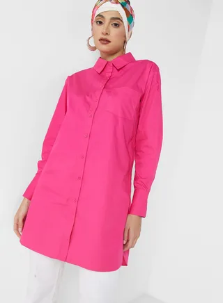 Longline Button Down Shirt 