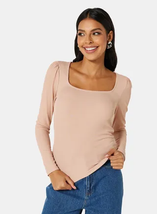Solid Ribbed Top