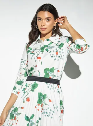 2Xtremz All-Over Floral Print Shirt with Long Sleeves 