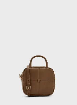 Square Quilted Satchel Bag