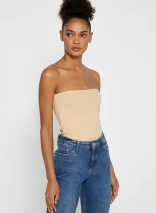 Essential Bandeau Vest Beige 