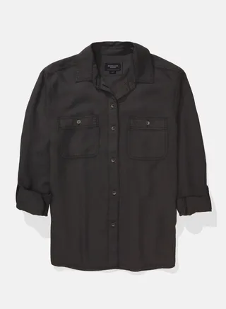 AE Long-Sleeve Button-Up Shirt 