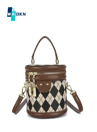 Women's New Fashionable Shoulder Bag, Ladies Diamond Texture Handbag Carrying Bag Tote Bags, Large Capacity Trendy Crossbody Bag, Bucket Bag Side Bag Sling Bag 