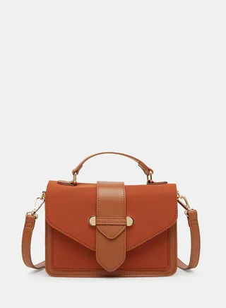 Faux Leather Crossbody Bag
