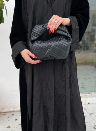 Twisted leather handbag 