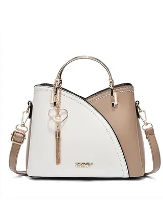 2024 New Fashion Handbag Color Contrast Shoulder Crossbody Bag 