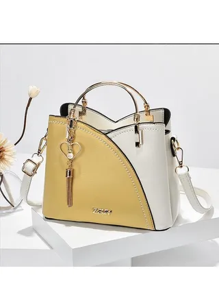 2024 New Fashion Handbag Color Contrast Shoulder Crossbody Bag 