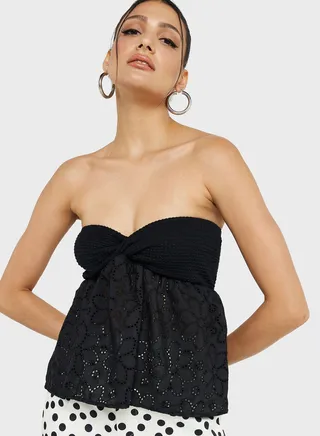Bandeau Style Textured Top