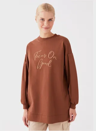 Embroidered Round Neck Tunic 