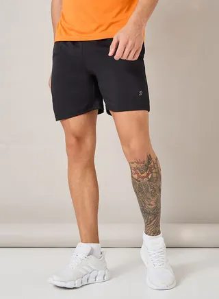 Elastic Waistband Knit Active Shorts 