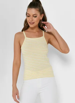 Striped Knitted Tank Top 