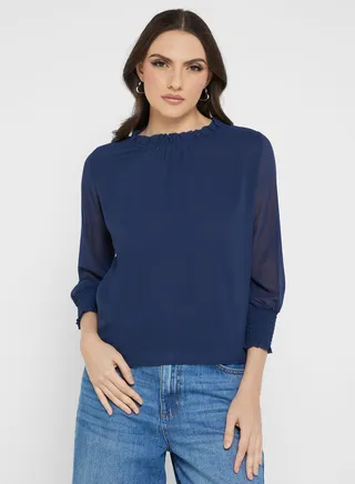 Sheer Sleeve Top 