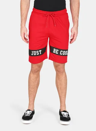 Logo Sports Drawstring Shorts Red 