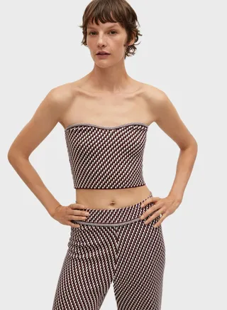 Knitted Bandeau Crop Top 