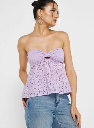 Bandeau Style Textured Top