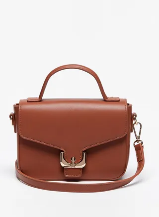 Womens Buckle Accented Satchel Bag with Flap Closure Ramadan Collection