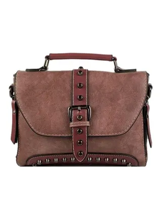 Elegant Style Leather Satchel Bag Brown 