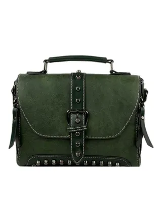 Elegant Style Satchel Green/Black 