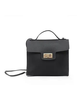 Fashion Light Weight Satchel Black 