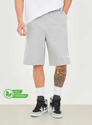 Eco Earth Graphic Printed Melange Oversized Athleisure Shorts 