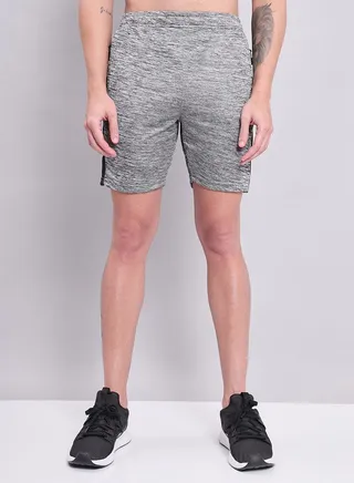 Logo Print Colourblock Melange Shorts