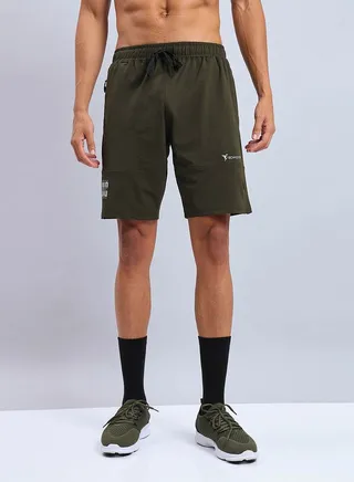 Solid 4-Way Stretch Active Shorts 