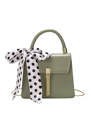 Decorative Scarf Versatile Ladylike Bag Green 