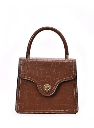 Light Weight Satchel Bag Brown 