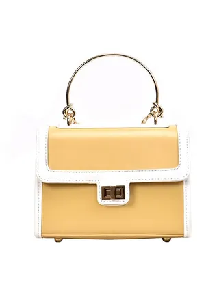 Colorblock All-Match Simple Bag Yellow/White 