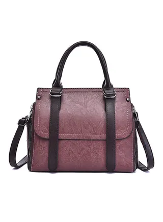Comfortable And Stylish Satchal Handbag Pink/Black 