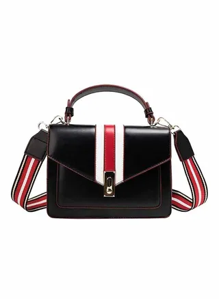 Stylish Light Weight Satchel Black/Red 