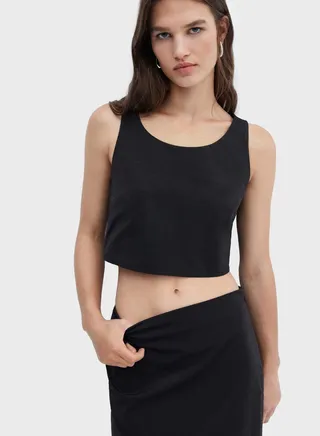 Scoop Neck Crop Top 
