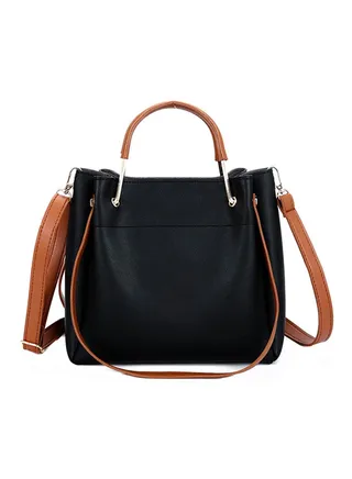 Stylish Light Weight Satchel Black/Brown 