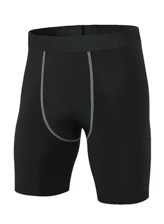 Men Quick Dry Breathable Elastic Shorts Black 