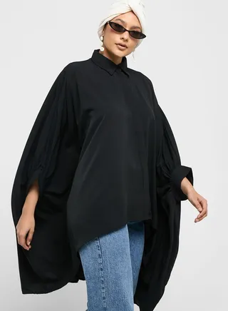 Batwing Style Button Down Shirt