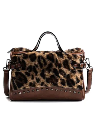 Leopard Pattern Large Capacity Bag Brown 