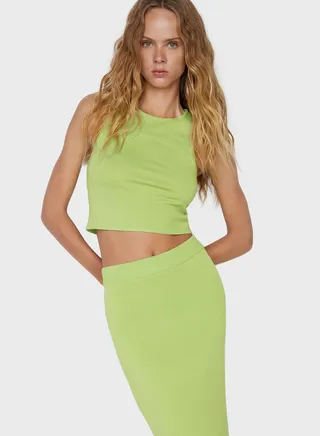 Crew Neck Crop Top 