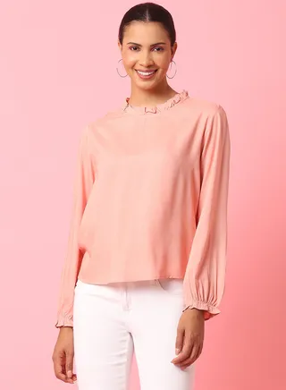 Fashionable Casual Top Pink 