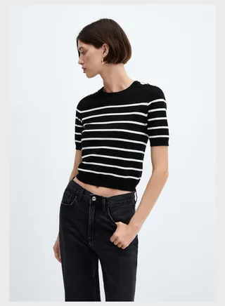 Strip Crew Neck Top 
