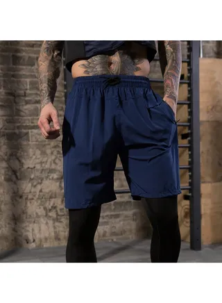 Quick Drying Workout Fitness Shorts Blue 