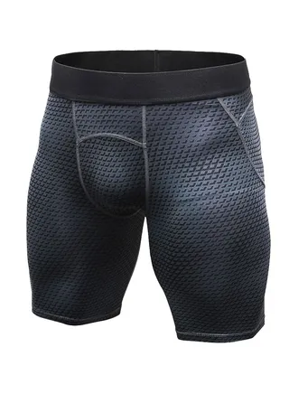Men Quick Dry Breathable Elastic Running Shorts Black 