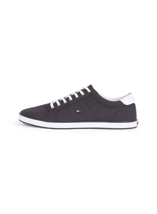 Men's Canvas Lace Up Trainers Sneakers, Navy 