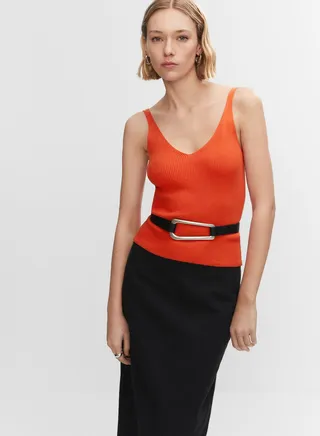 V-Neck Knitted Top 