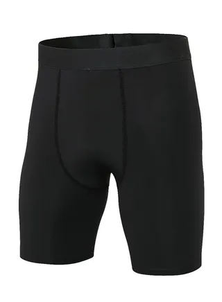 Men Quick Dry Breathable Elastic Shorts Black 