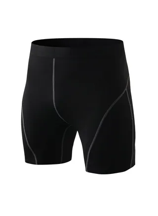 Men Quick Dry Breathable Elastic Shorts Black 