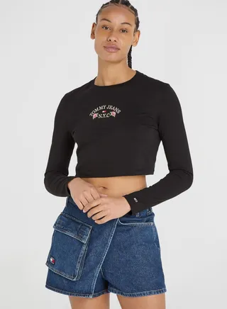 Floral Flag Crop Top 