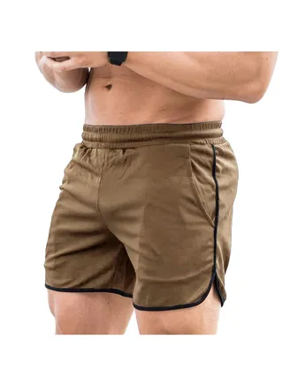Sports Workout Performance Shorts Brown 
