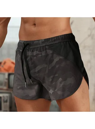 Quick Drying Workout Fitness Shorts Black 