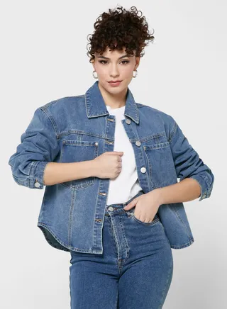 Pocket Detail Denim Shirt 