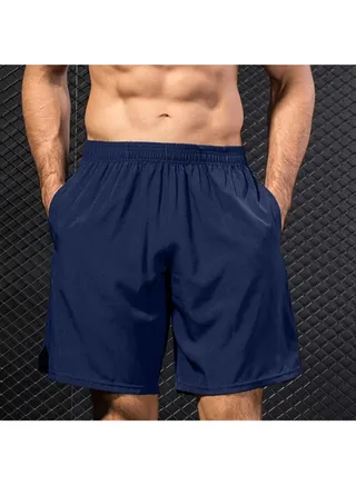 Breathable Sports Workout Activewear Shorts Dark Blue 